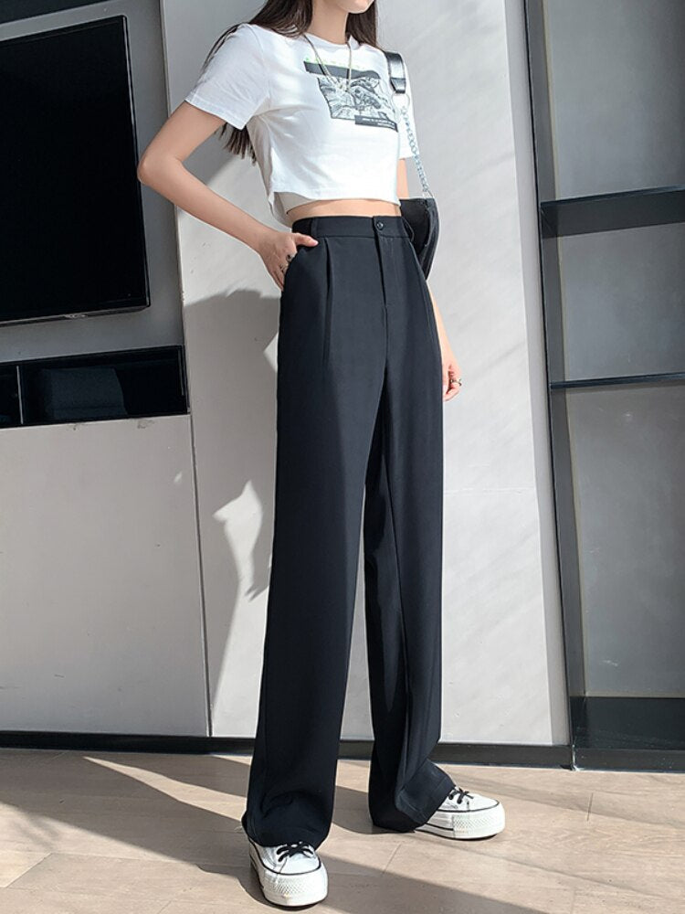 schwarz high waist hose für damen