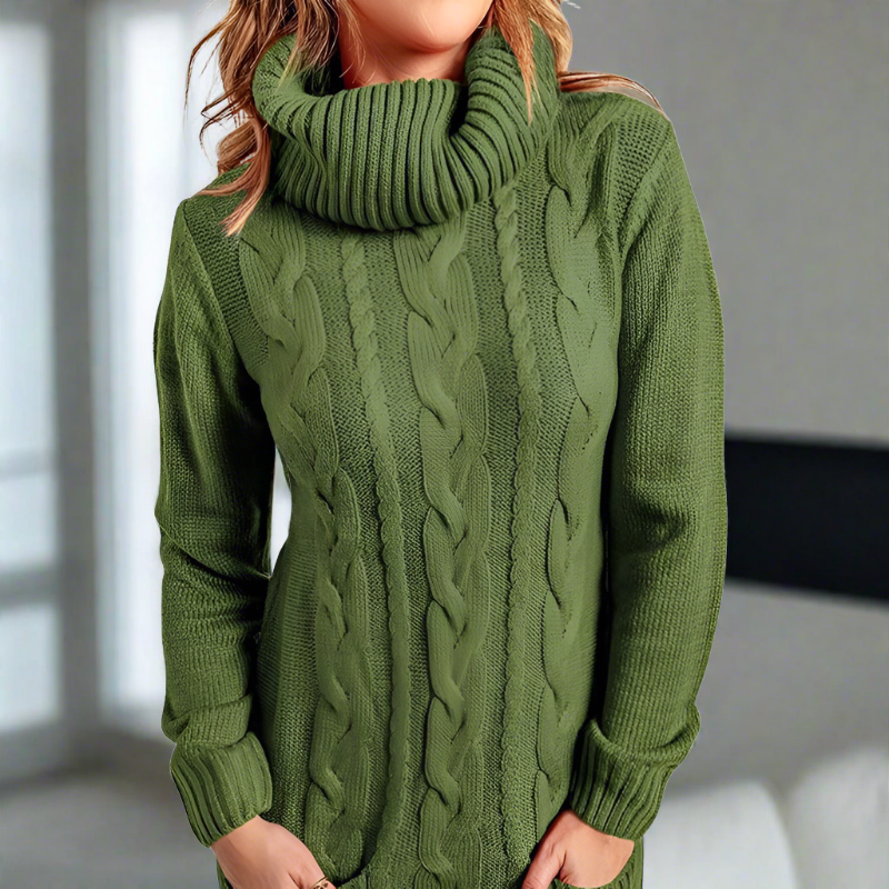 Liva – Eleganter Strickpullover mit Rollkragen und langen Ärmeln