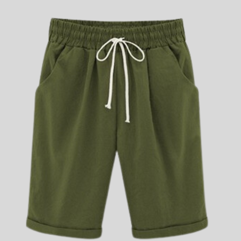 Laura – Bequeme Baumwollshorts mit Kordelzug in der Taille