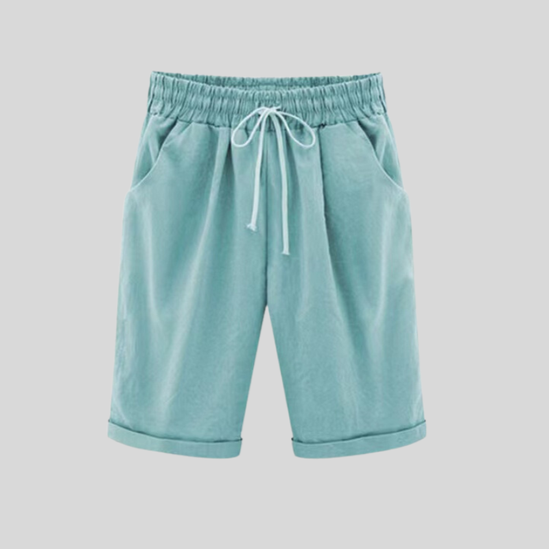 Laura – Bequeme Baumwollshorts mit Kordelzug in der Taille