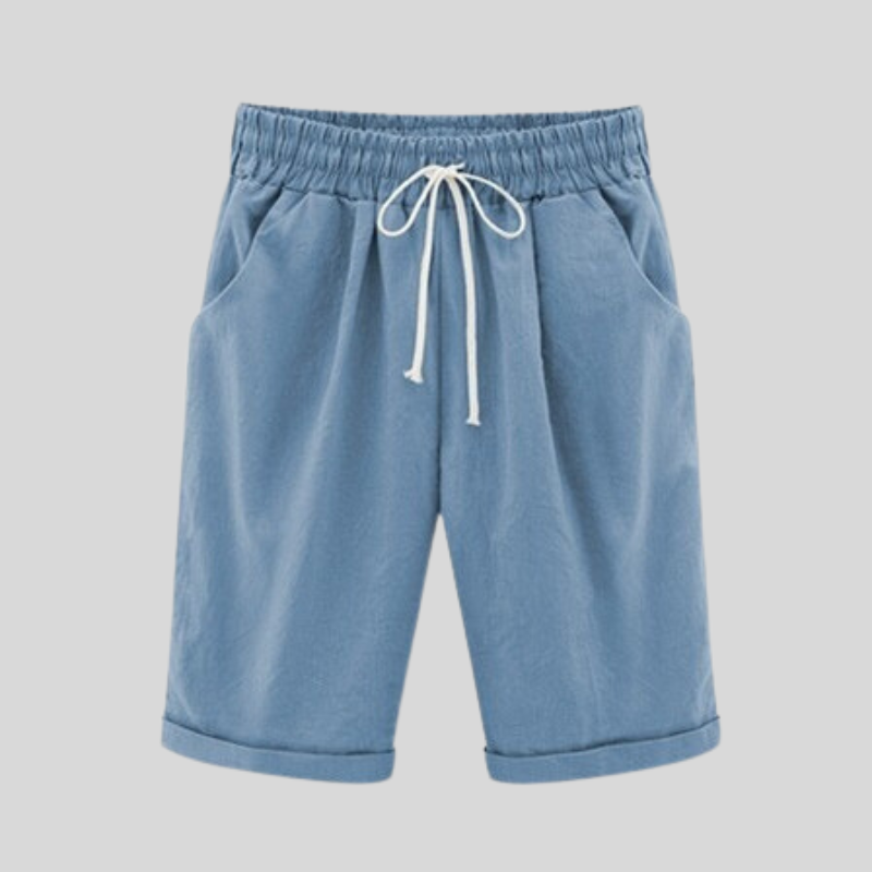 Laura – Bequeme Baumwollshorts mit Kordelzug in der Taille