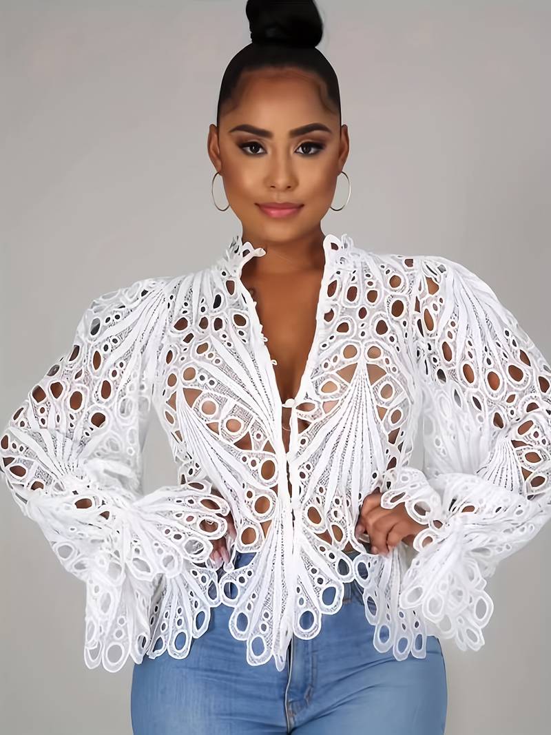 Nina - Moderne transparente Bluse