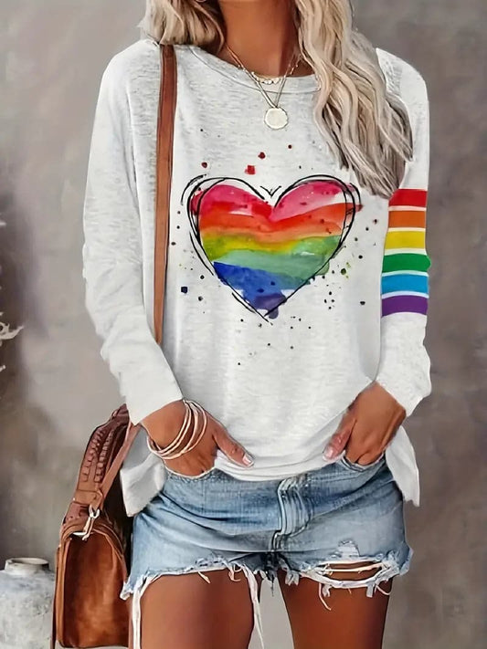 Lali - T-Shirt mit Regenbogenherz